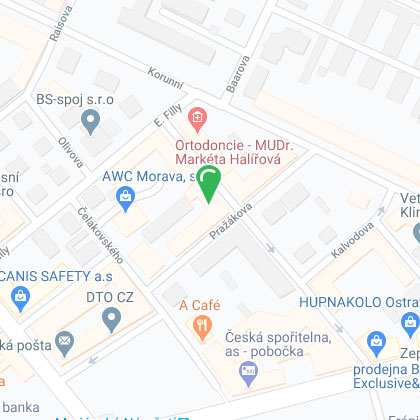 mapa Ostrava